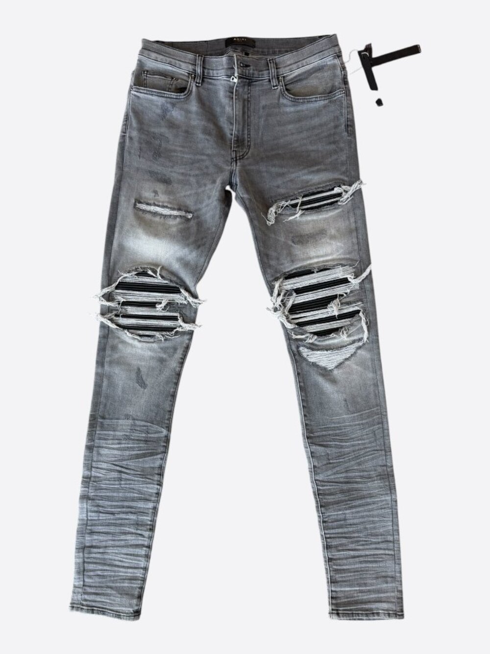 Amiri Storm Grey & Black Patch MX1 Jeans